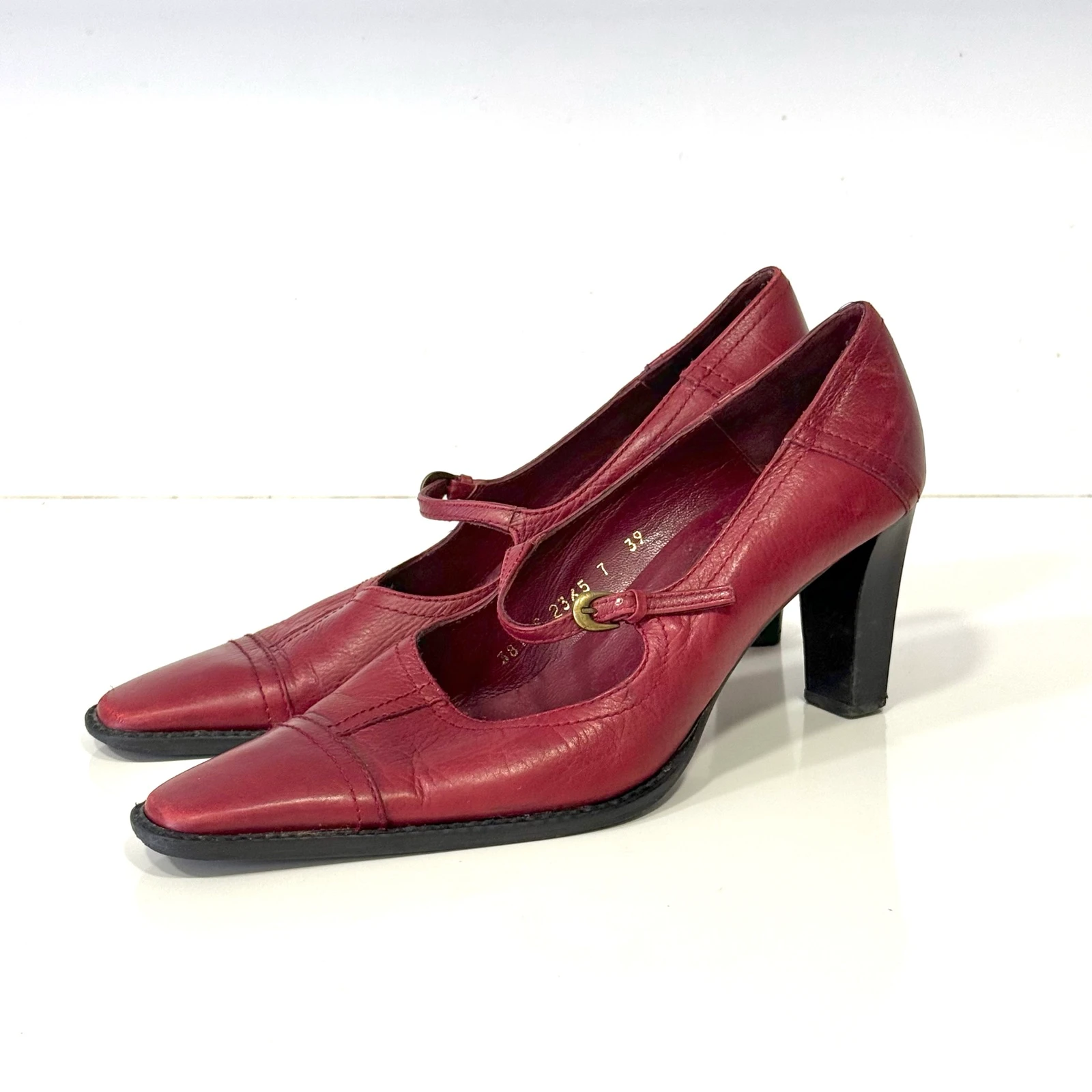 Zapatos salón piel Burdeos – photo 3